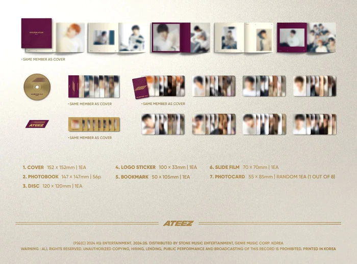 ATEEZ - GOLDEN HOUR : Part.1 DIGIPACK (10th Mini Album)
