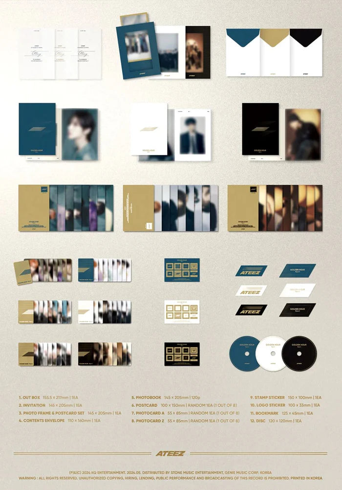 ATEEZ - GOLDEN HOUR : Part.1 (10th Mini Album) Target exclusive