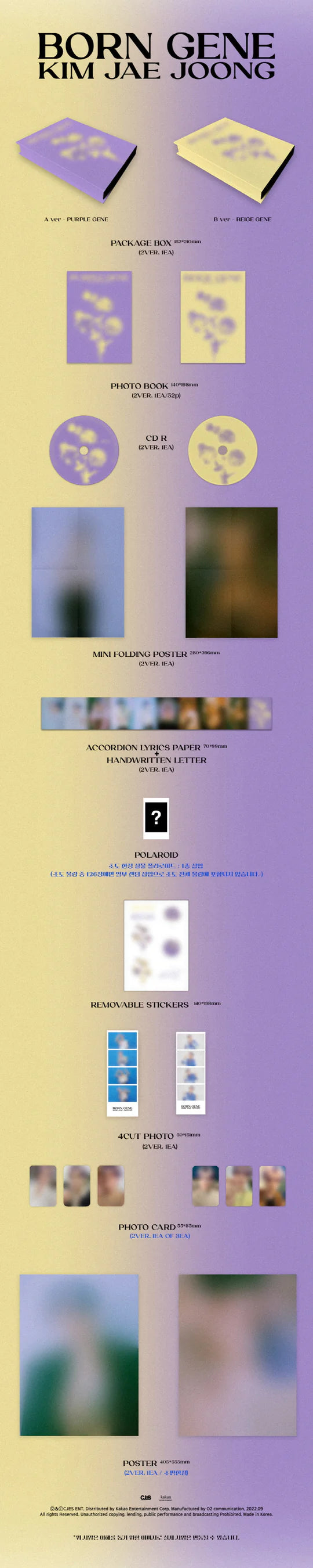 KIM JAEJOONG (JYJ) - BORN GENE (3rd Album)