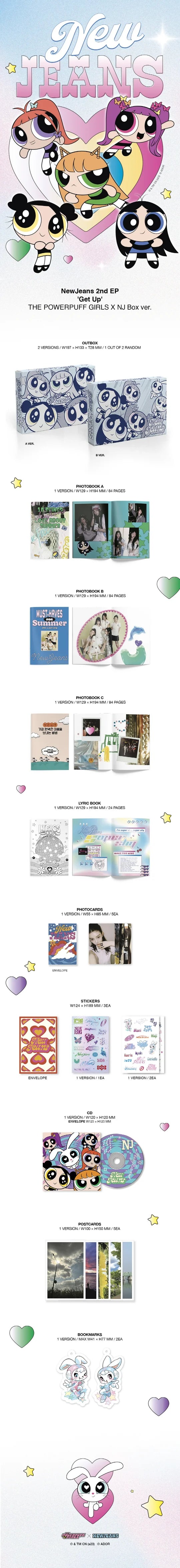 NEWJEANS - GET UP (2nd EP) THE POWERPUFF GIRLS X NJ BOX