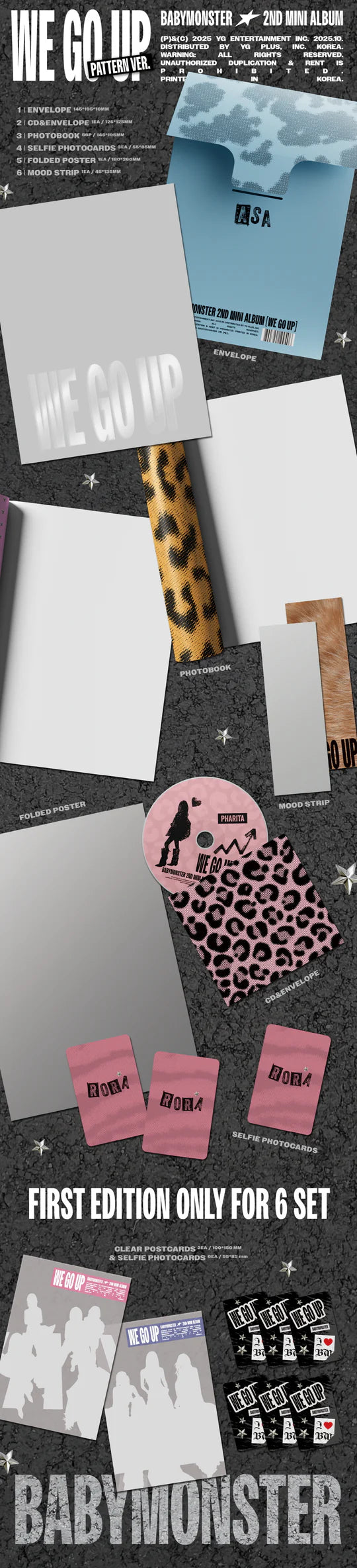 [PRE-ORDEN] BABYMONSTER - WE GO UP (2ND MINI ALBUM) PATTERN