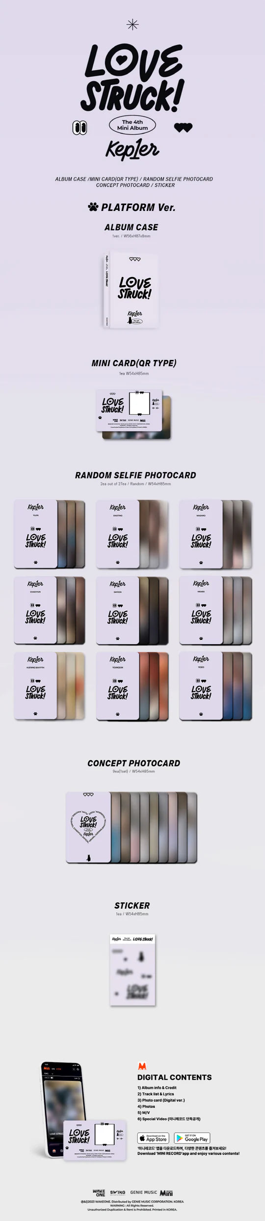 KEP1ER - LOVESTRUCK! (4th Mini Album) PLATFORM