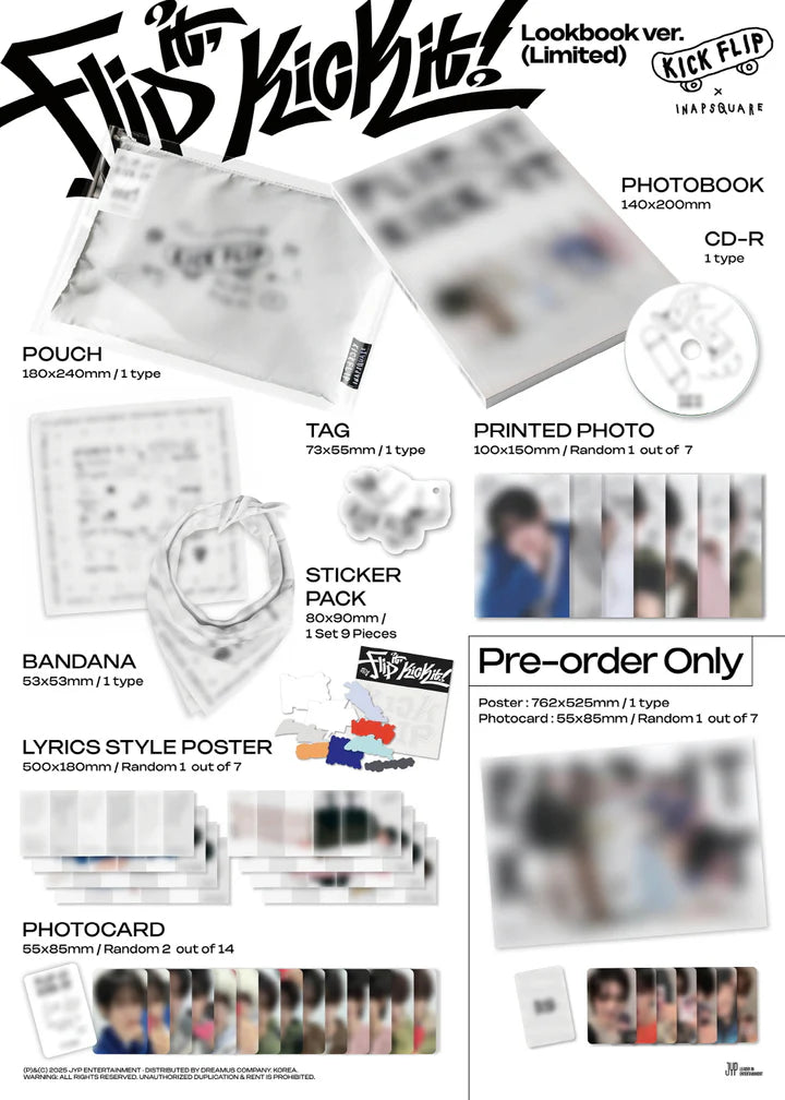 KICKFLIP - FLIP IT, KICK IT! (1st Mini Album) LIMITED Edition LOOKBOOK Version