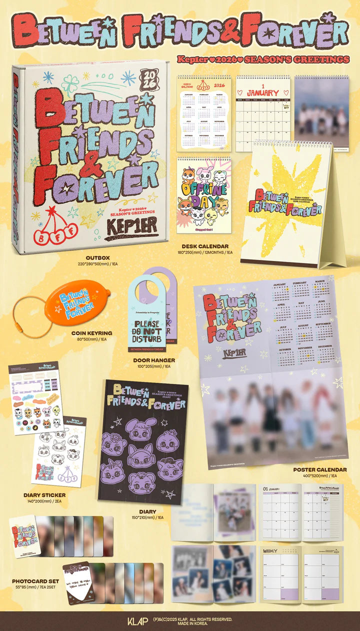 [PRE-ORDEN] KEP1ER - BETWEEN FRIENDS&FOREVER 2026 Season’s Greetings