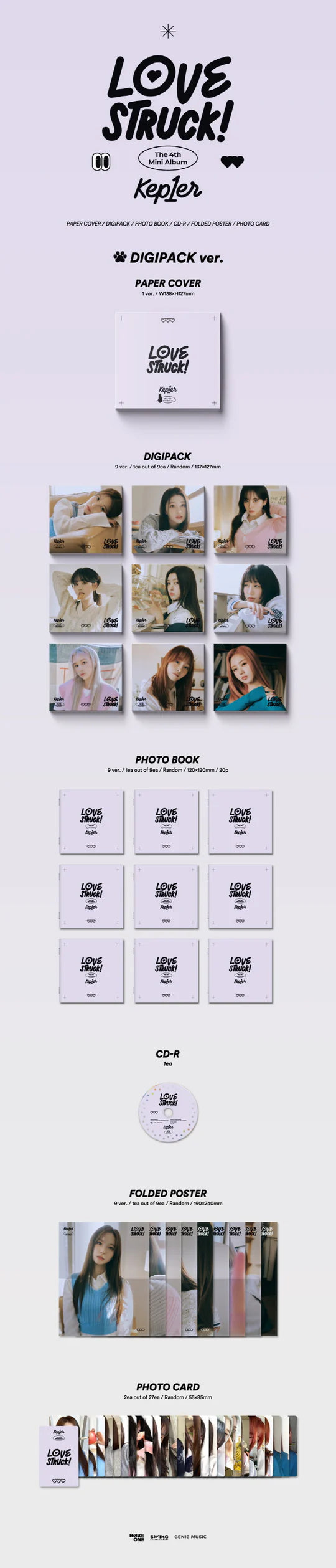 KEP1ER - LOVESTRUCK! (4th Mini Album) DIGIPACK