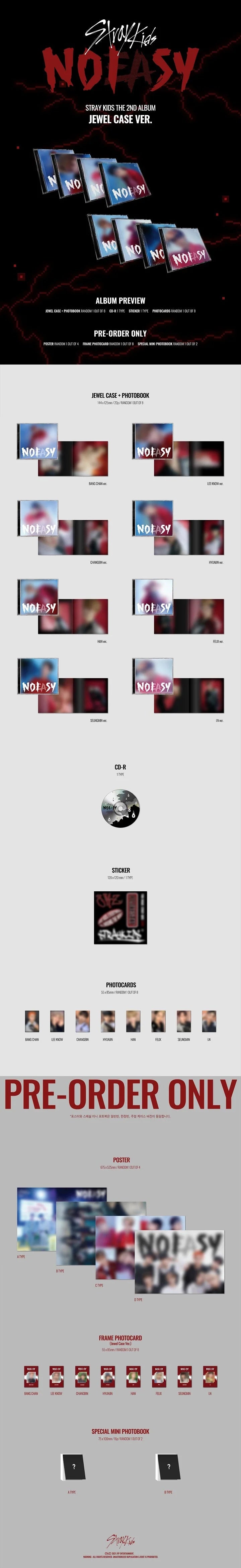 STRAY KIDS - NOEASY (2nd album) jewel case ver.