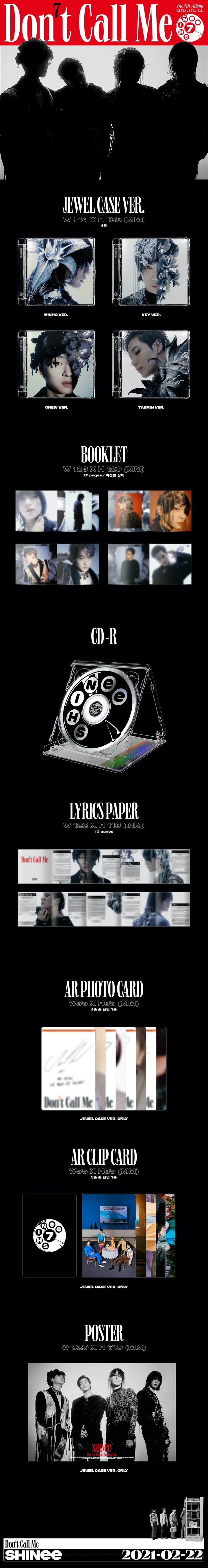 SHINEE - Don't Call Me (7th Album) JEWEL CASE