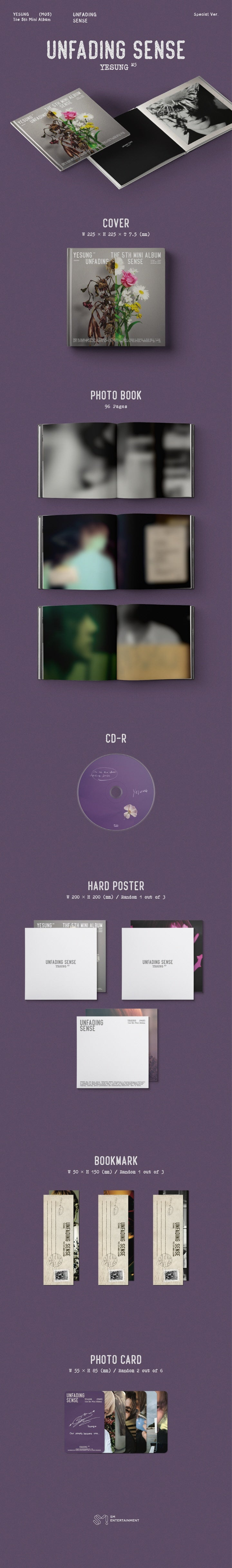 YESUNG (SUPER JUNIOR) - Unfading Sense (5th Mini Album) SPECIAL Version