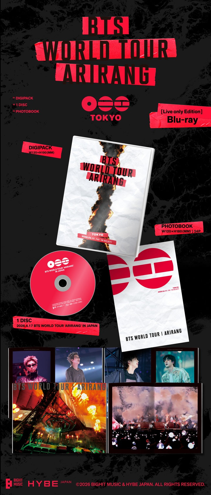[PRE-VENTA] BTS - BTS WORLD TOUR 'ARIRANG' IN JAPAN (Live only Edition) Blu-ray