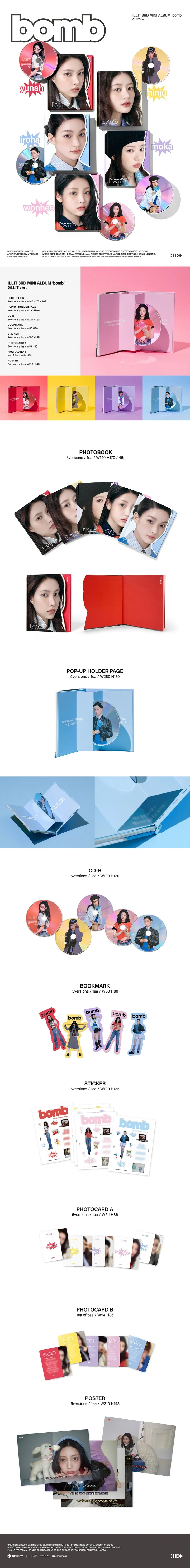 ILLIT - BOMB (3rd Mini Album) GLLIT Version
