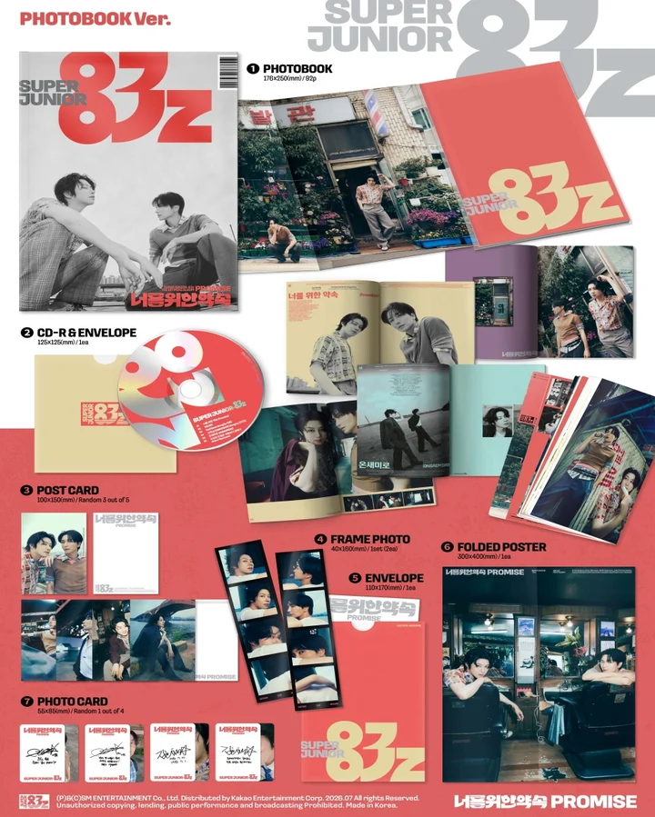 SUPER JUNIOR-83Z - PROMISE / 너를 위한 약속 (1st Mini Album) PHOTOBOOK