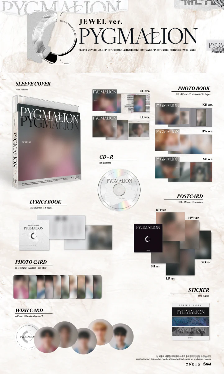 ONEUS - PYGMALION (9th Mini Album) Jewel Case