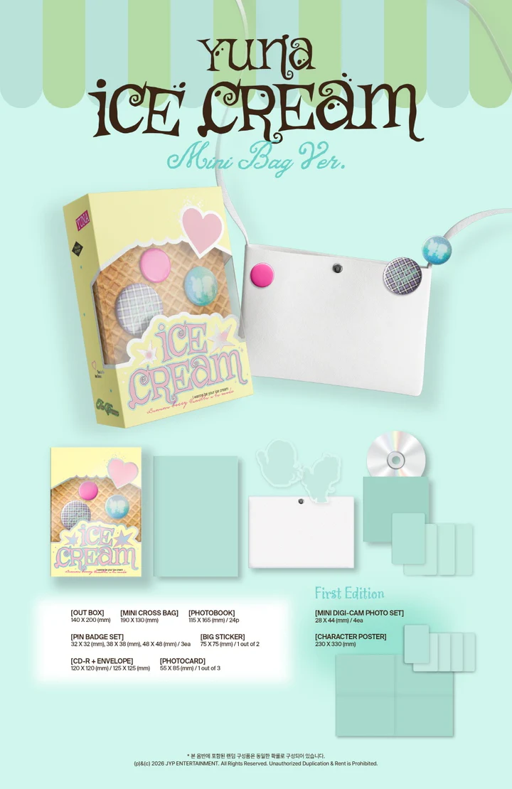 YUNA (ITZY) - ICE CREAM (1st Mini Album) MINI BAG MD Version