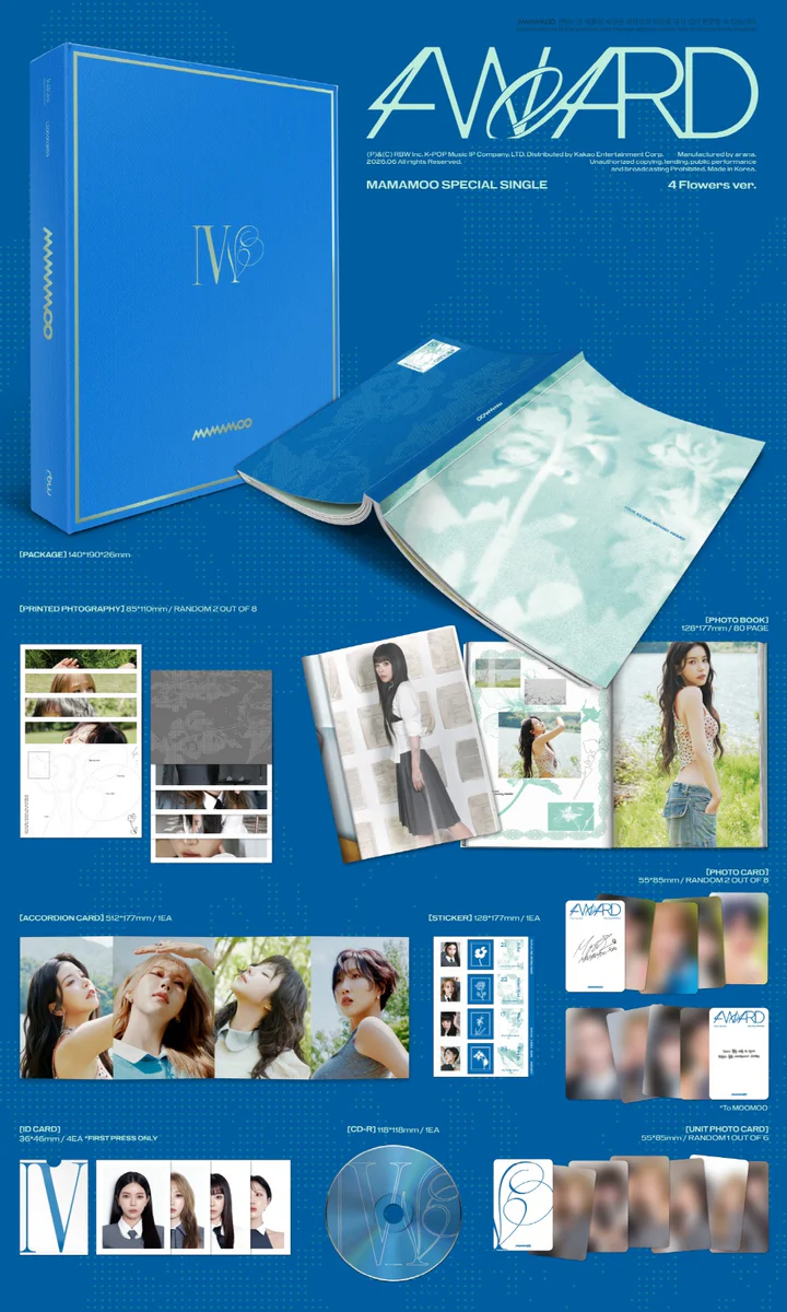[PRE-ORDEN] MAMAMOO - 4WARD (SPECIAL SINGLE Album) 4 FLOWERS Version
