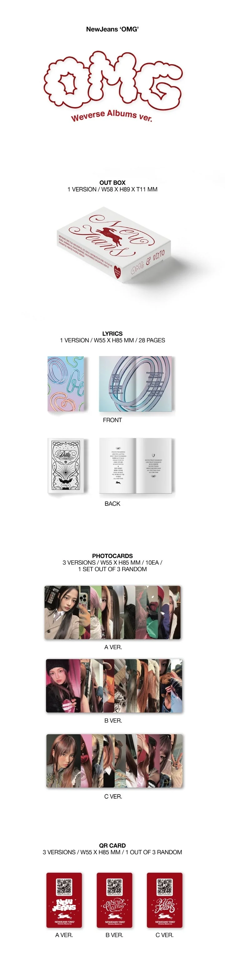 NEWJEANS - OMG (1st Single Album) WEVERSE ALBUMS