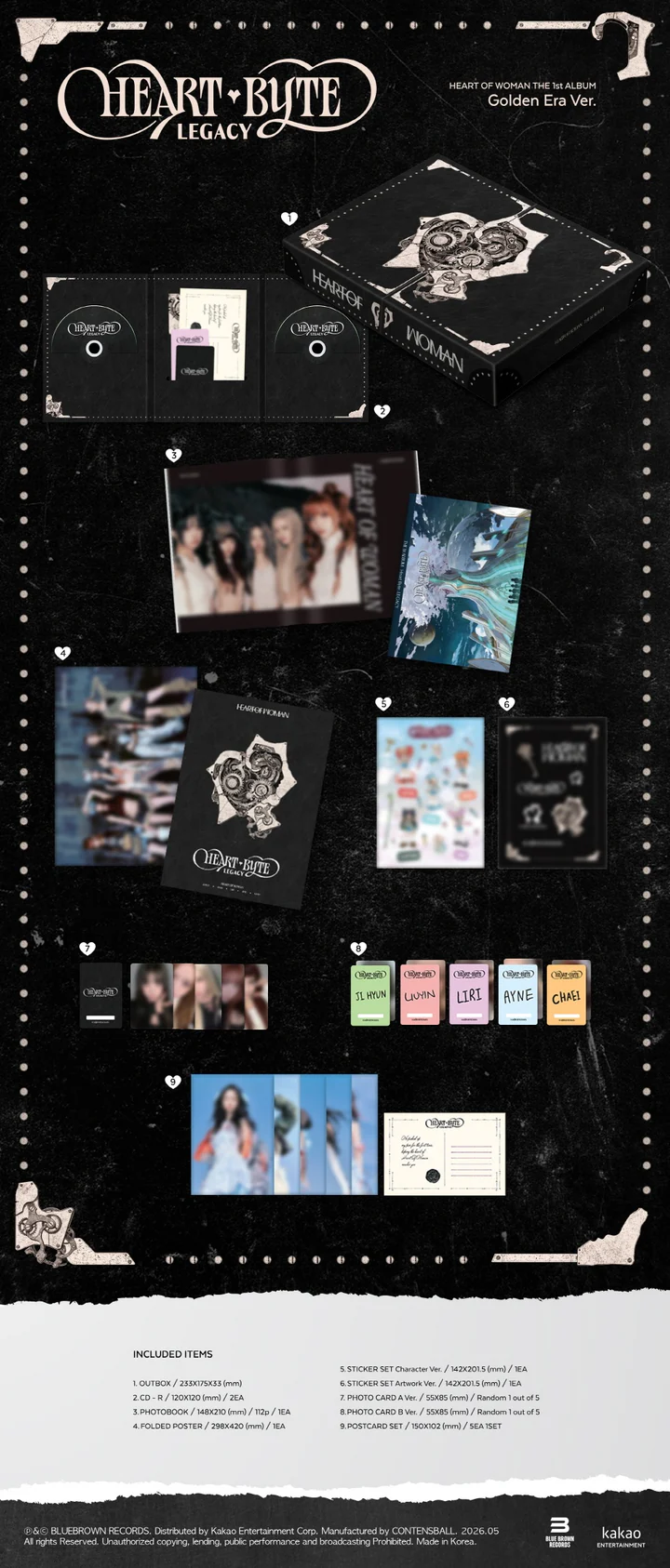 [PRE-ORDEN] HEART OF WOMAN - HEART BYTE : LEGACY (1st Album) GOLDEN ERA