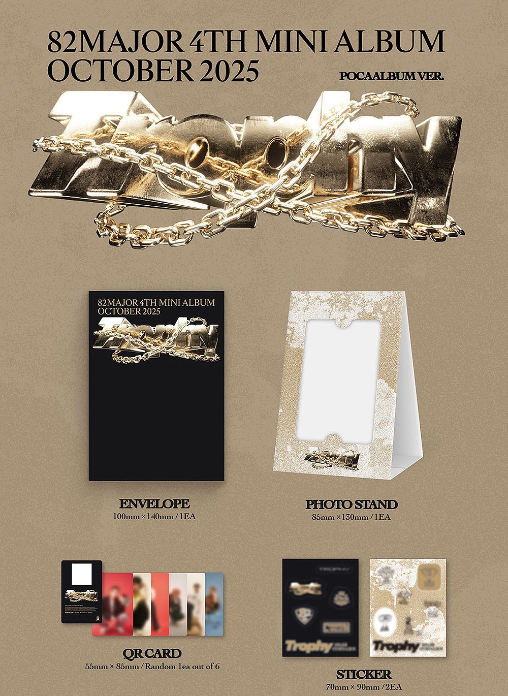 82MAJOR - TROPHY (4th Mini Album) POCAALBUM