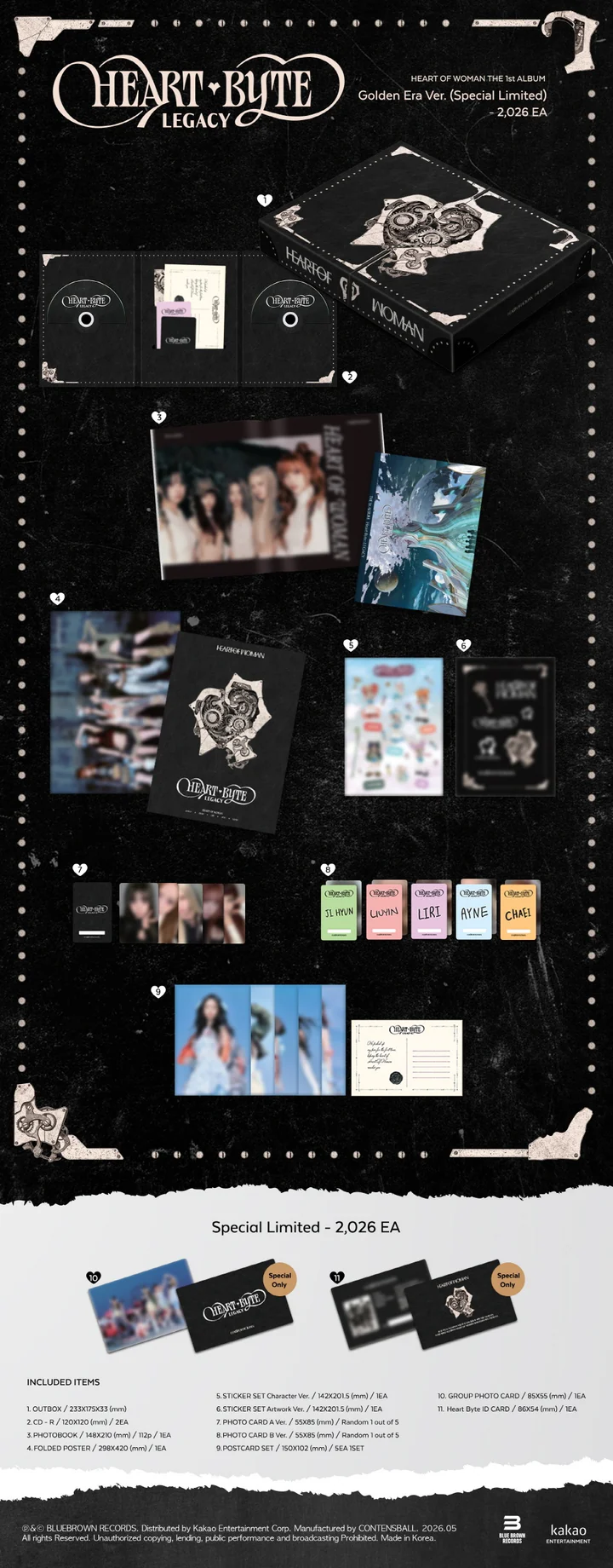 [PRE-ORDEN] HEART OF WOMAN - HEART BYTE : LEGACY (1st Album) GOLDEN ERA SPECIAL LIMITED