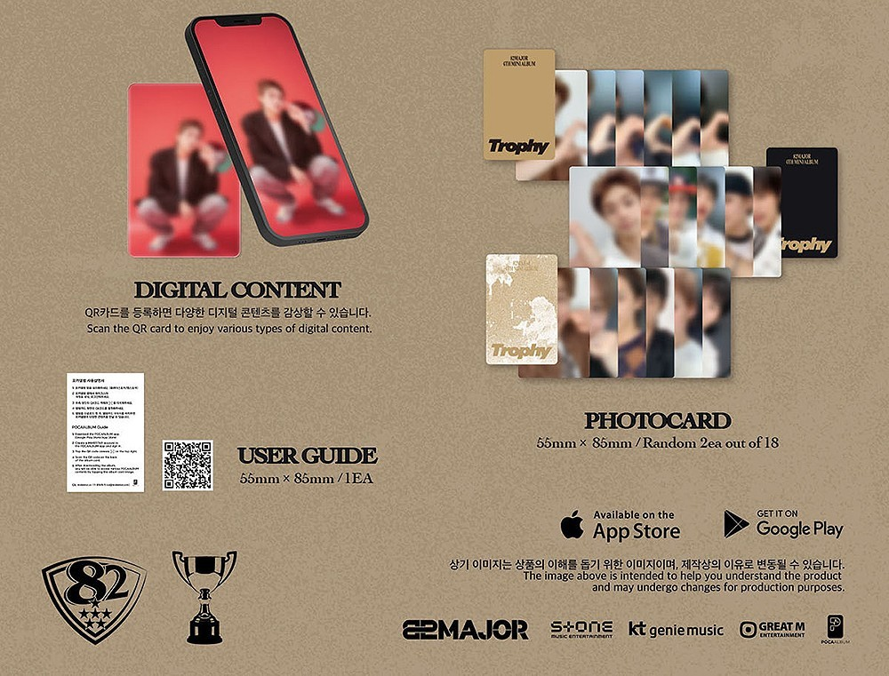 82MAJOR - TROPHY (4th Mini Album) POCAALBUM