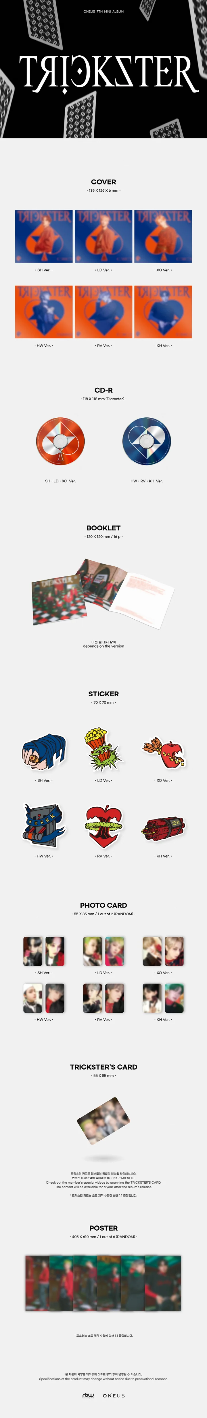 ONEUS - TRICKSTER (7th Mini Album) DIGIPACK