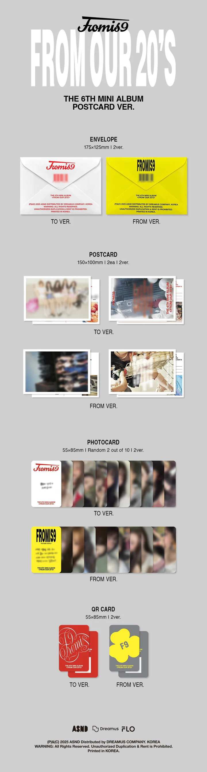 FROMIS_9 - FROM OUR 20's (6th Mini Album) POSTCARD
