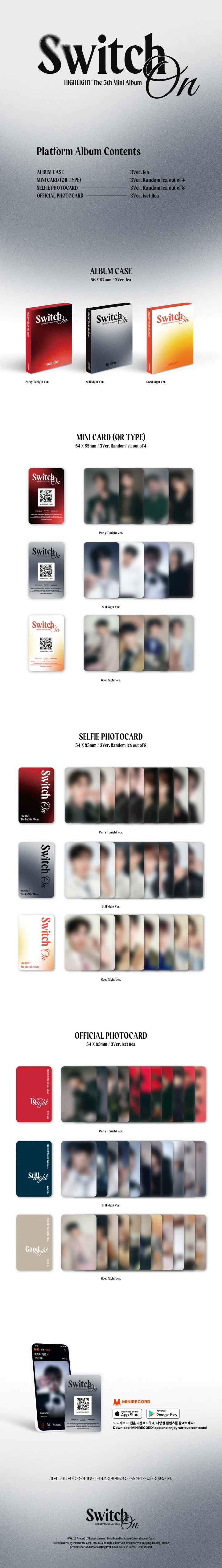 HIGHLIGHT - SWITCH ON (5th Mini Album) PLATFORM