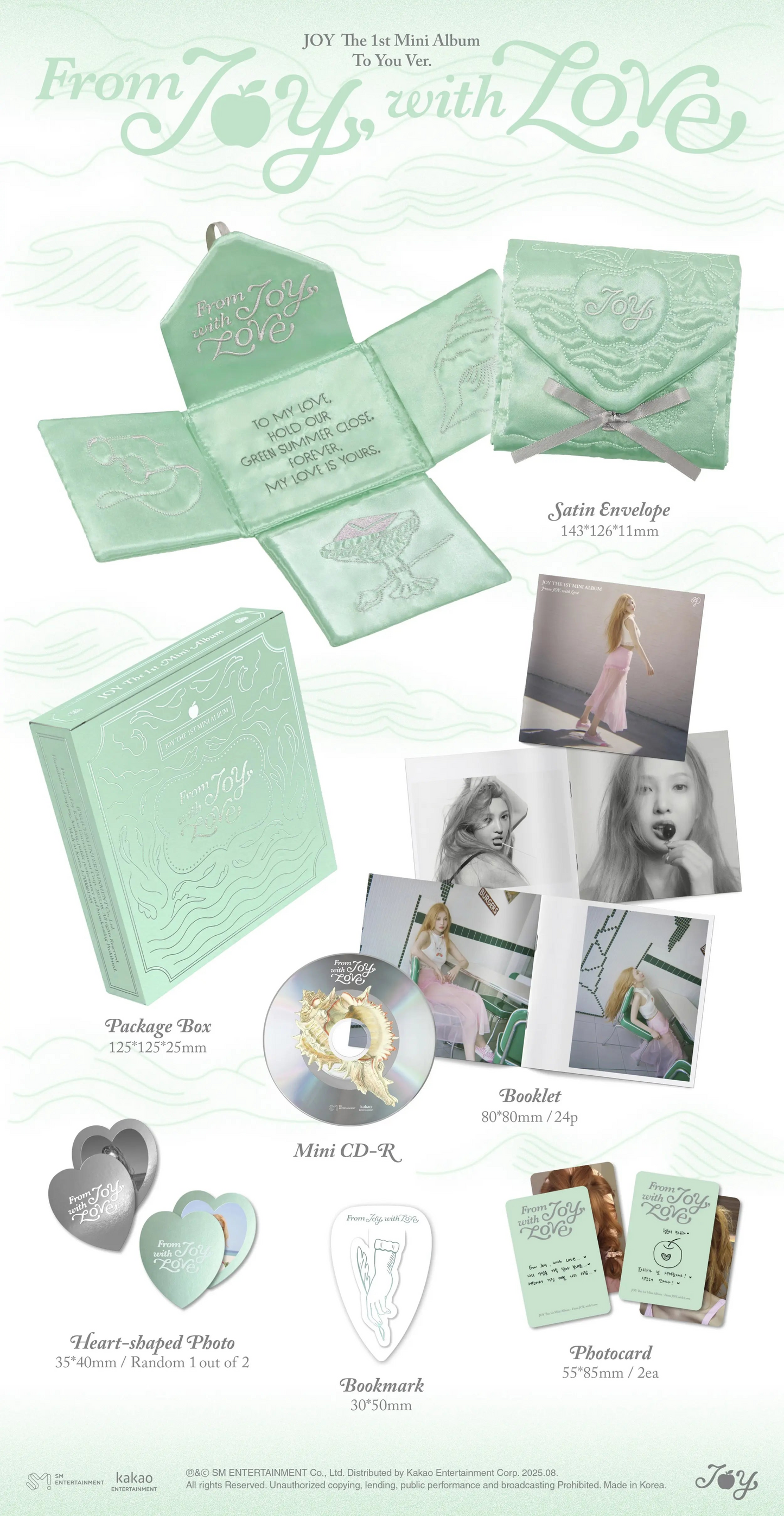 JOY (RED VELVET) - FROM JOY, WITH LOVE (1st Mini Album) TO YOU