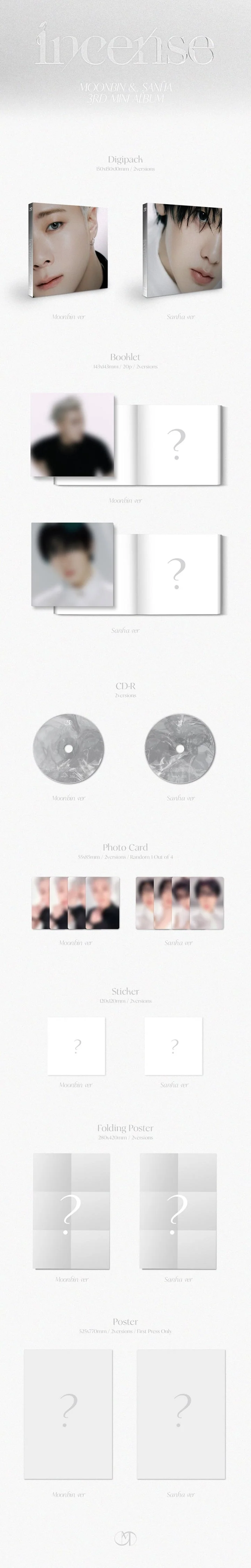 MOONBIN & SANHA (ASTRO) - INCENSE (3rd Mini Album) DIGIPACK