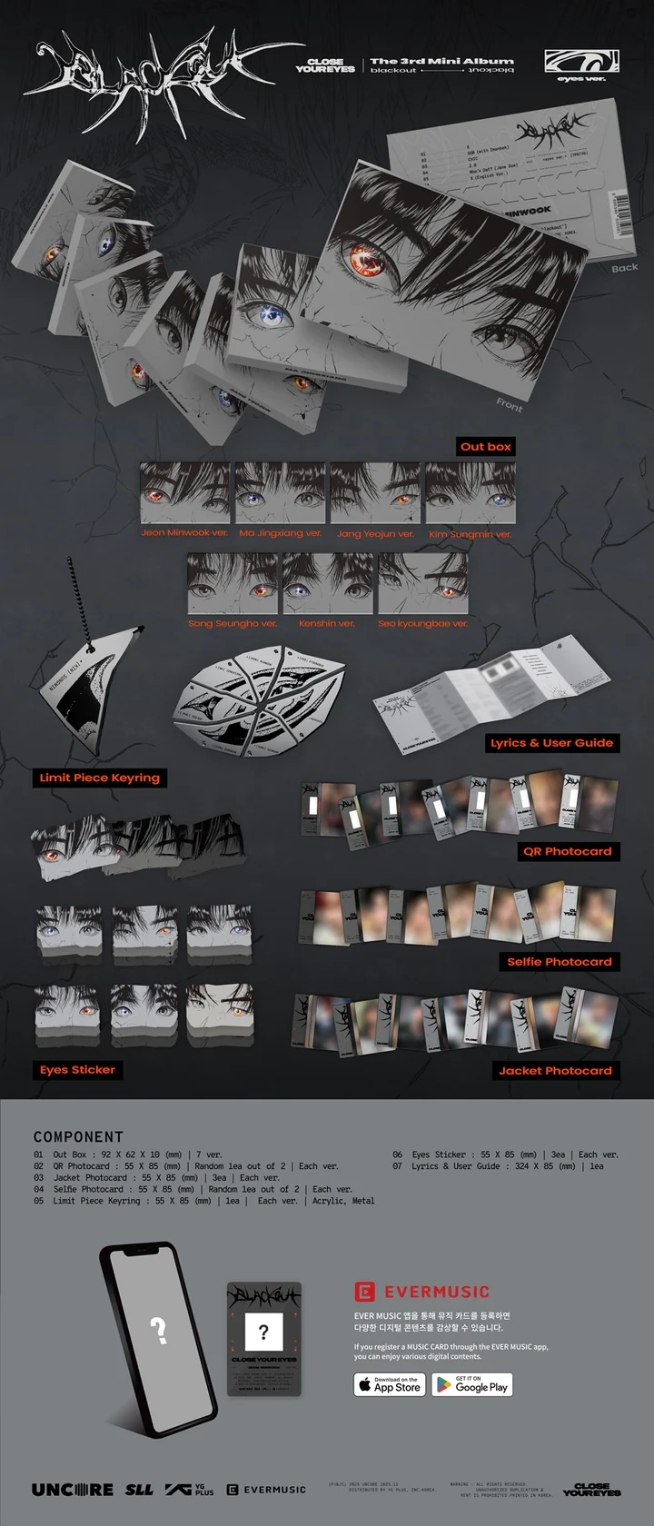 CLOSE YOUR EYES - BLACKOUT (The 3rd Mini Album) EYES Version