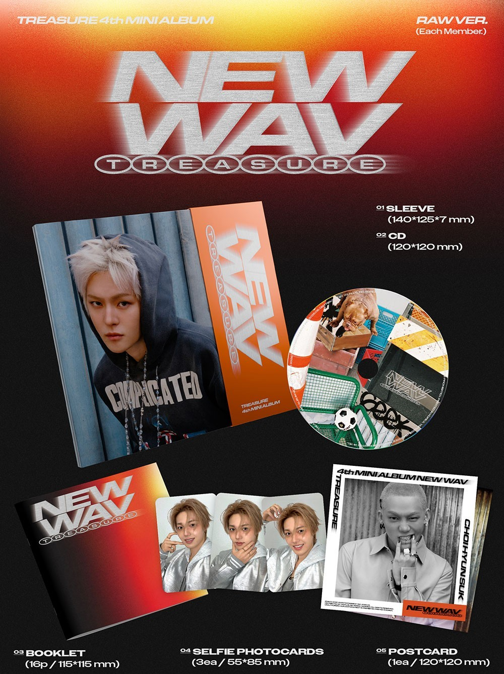 TREASURE - NEW WAV (4th Mini Album) RAW Version