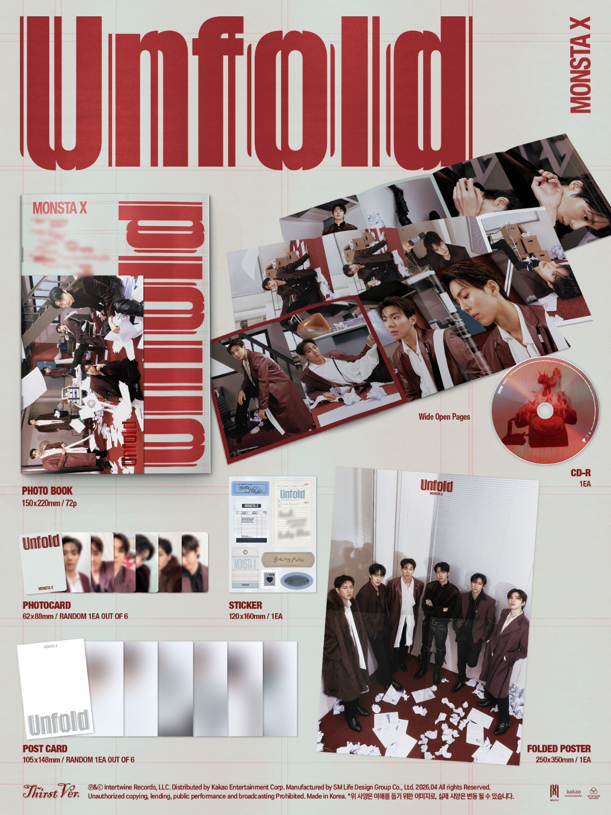 MONSTA X - Unfold (American Studio Album) PHOTOBOOK Version