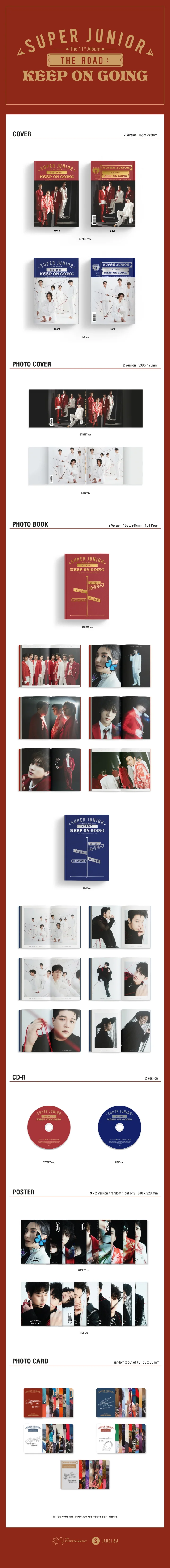 SUPER JUNIOR - Vol.1 The Road : Keep on Going (11th Album)