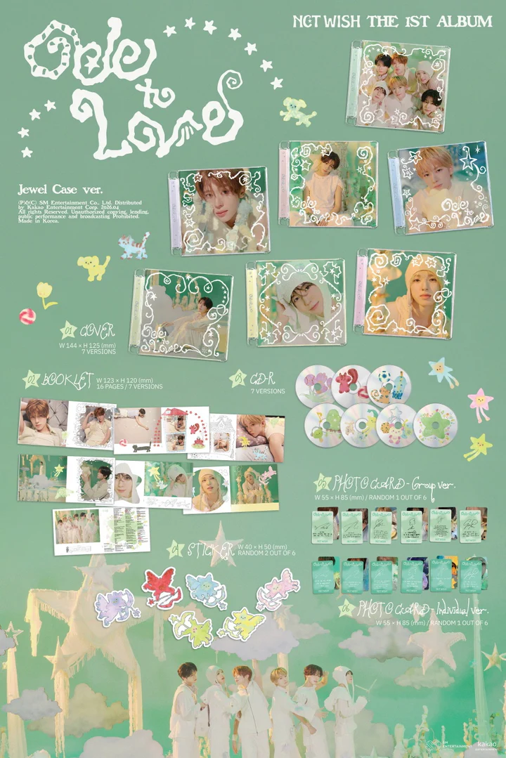 NCT WISH - ODE TO LOVE (1st Album) JEWEL CASE