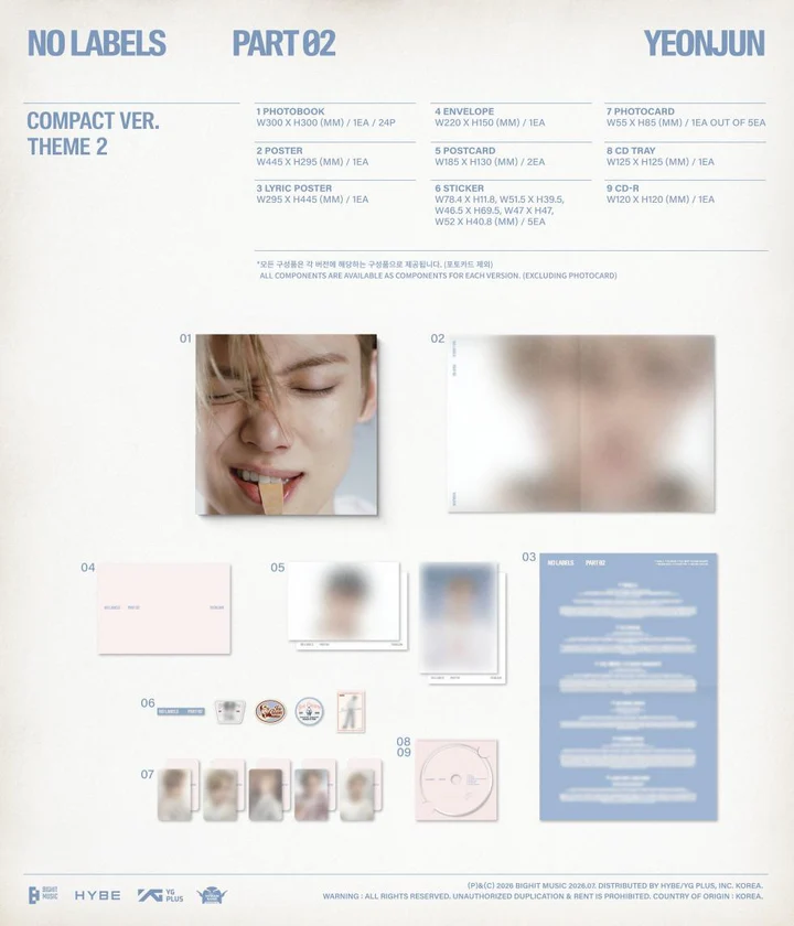 YEONJUN (TXT) - NO LABELS : PART 02 (COMPACT)