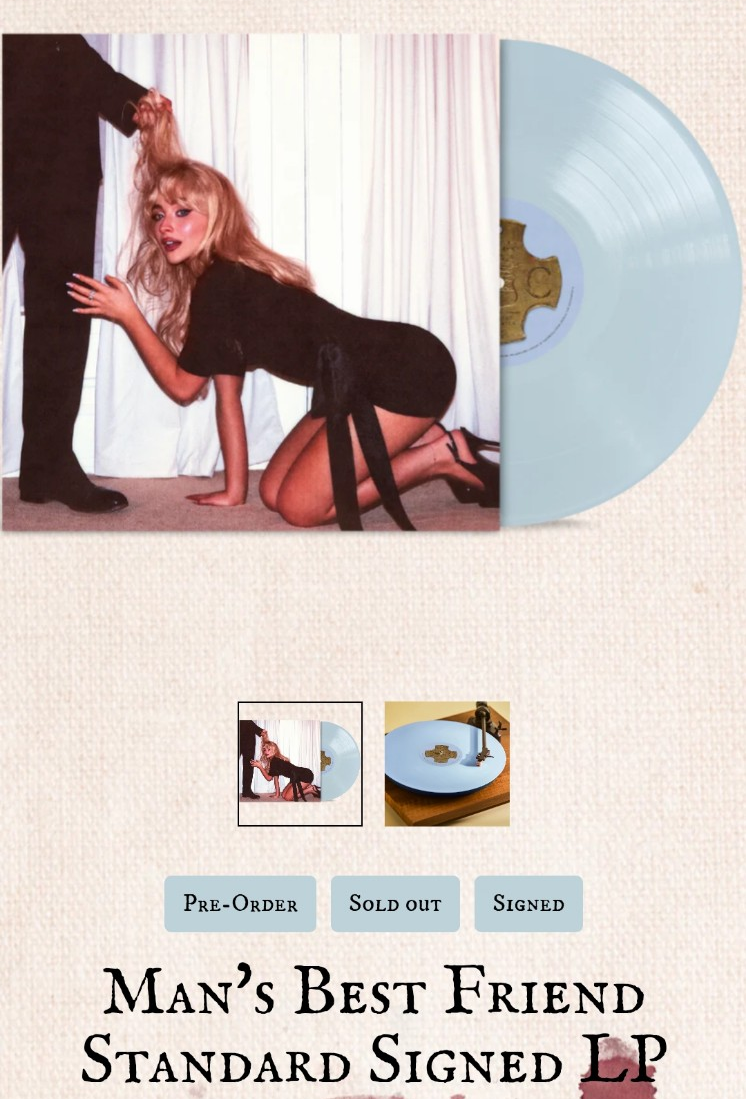 SABRINA CARPENTER - Man's best friend VINILO Autografiado