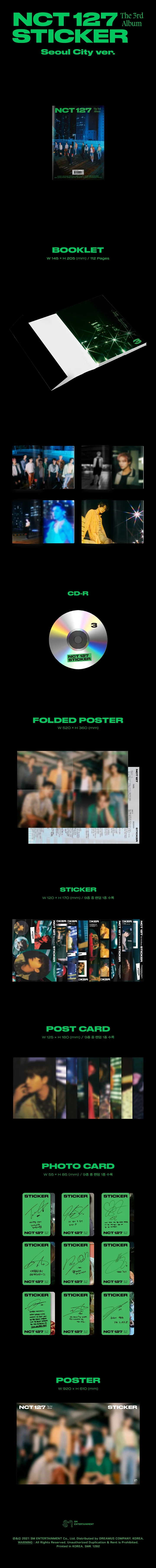 NCT 127 - Sticker (3rd Album) SEOUL CITY Version