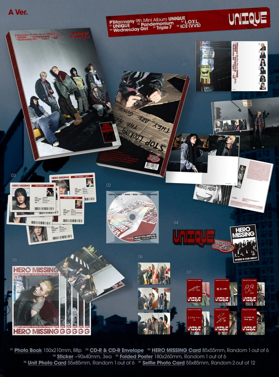 P1HARMONY - UNIQUE (9th Mini Album) PHOTOBOOK