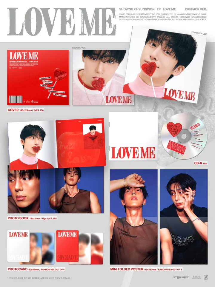 SHOWNU X HYUNGWON (MONSTA X) - LOVE ME DIGIPACK Version