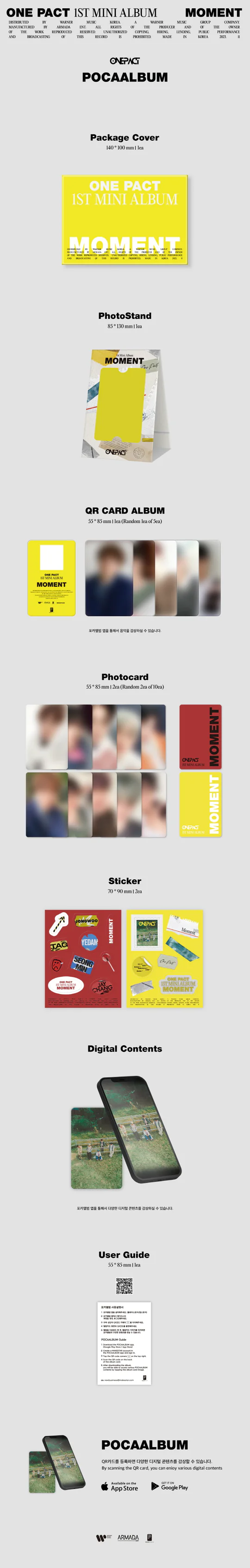 ONE PACT - MOMENT (1st Mini Album) POCAABLUM Version