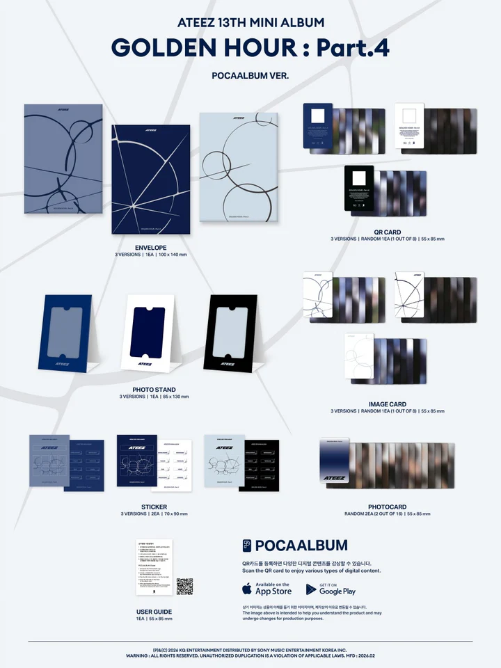 ATEEZ - GOLDEN HOUR : PART.4 (13th Mini Album) POCAALBUM