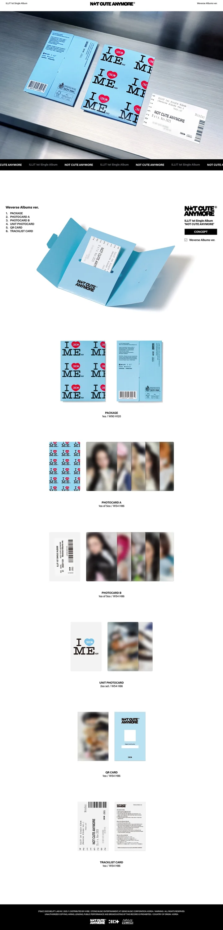 ILLIT - NOT CUTE ANYMORE (1st Single Album) WEVERSE ALBUMS Version