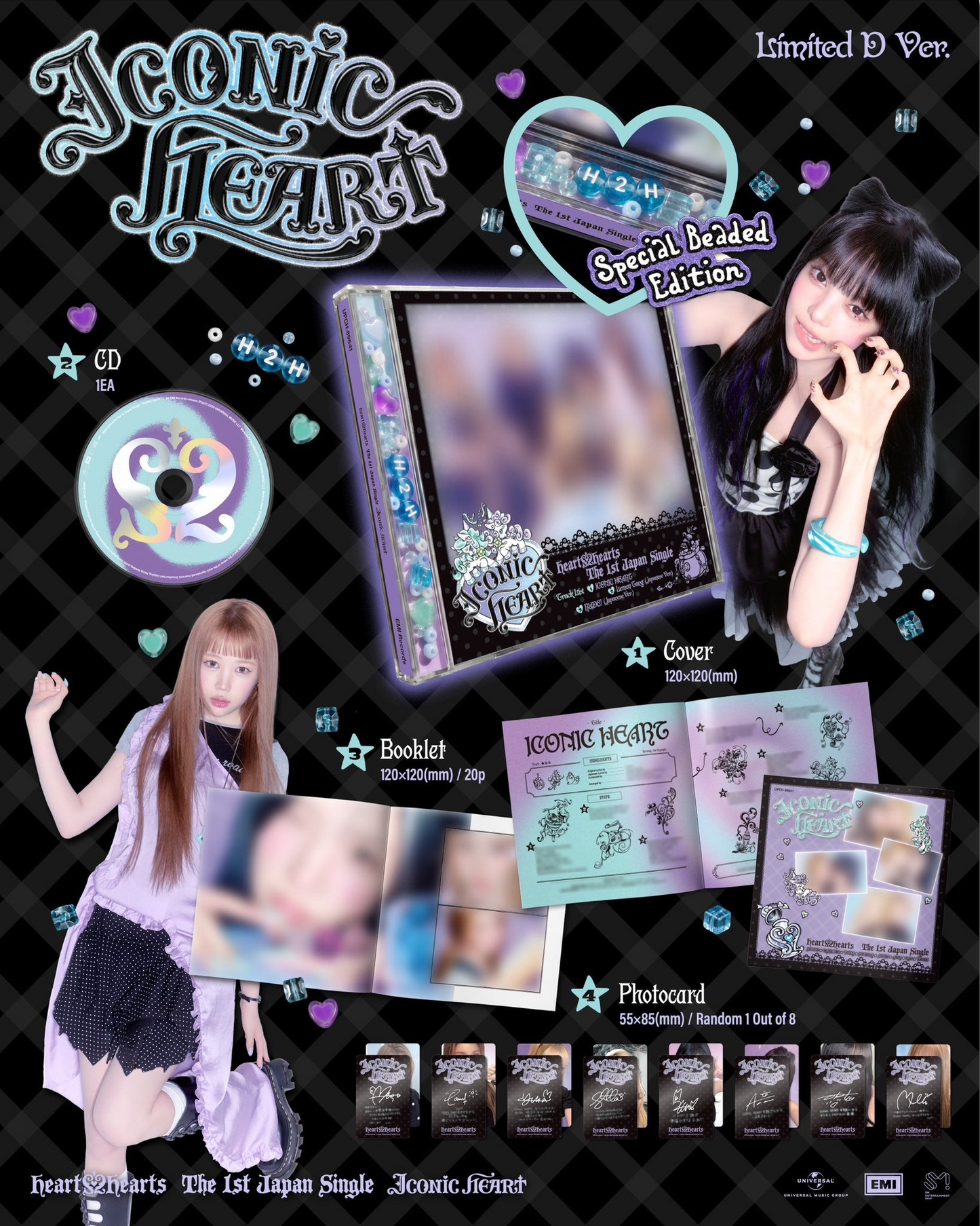 [PRE-VENTA] HEARTS2HEARTS - ICONIC HEART (1st JAPAN Single Album) LIMITED Edition D
