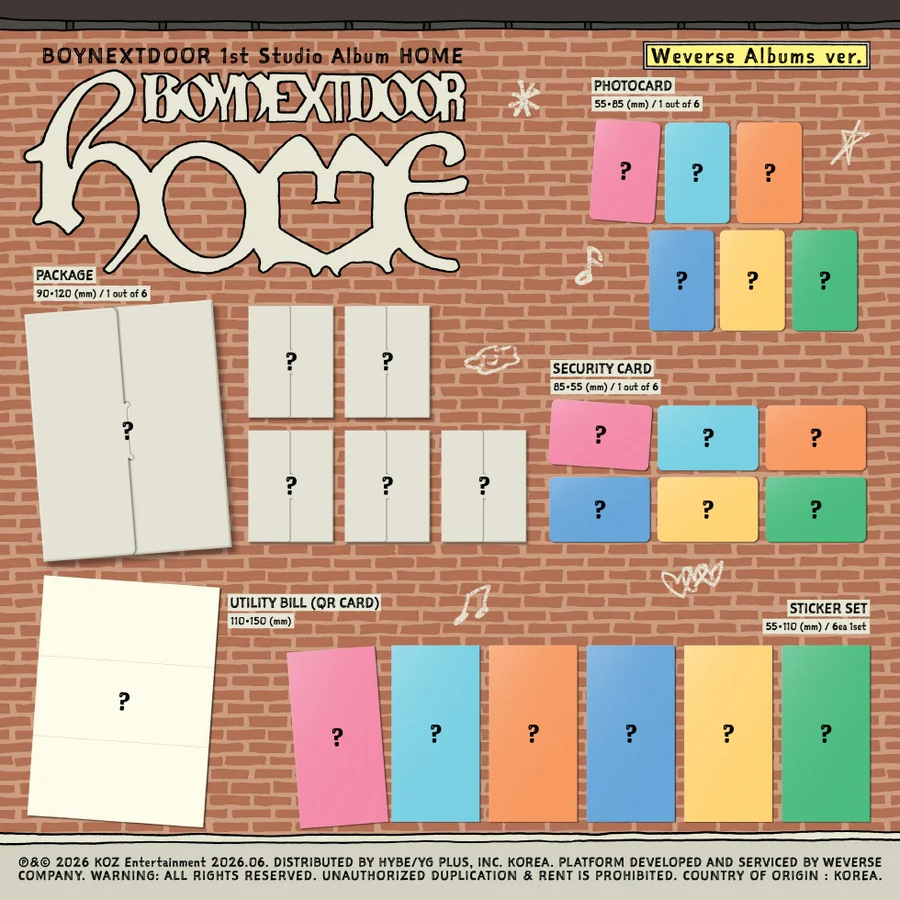 [PRE-ORDEN] BOYNEXTDOOR - HOME (1st Studio Album) WEVERSE ALBUMS