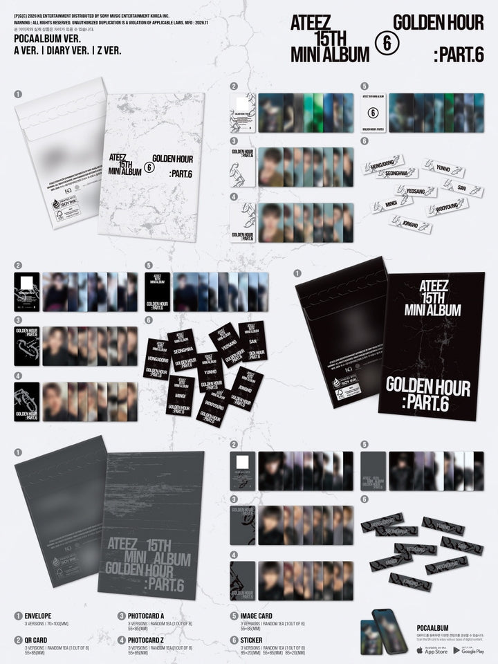 [PRE-VENTA] ATEEZ - GOLDEN HOUR : PART.6 (15th Mini Album) POCAALBUM