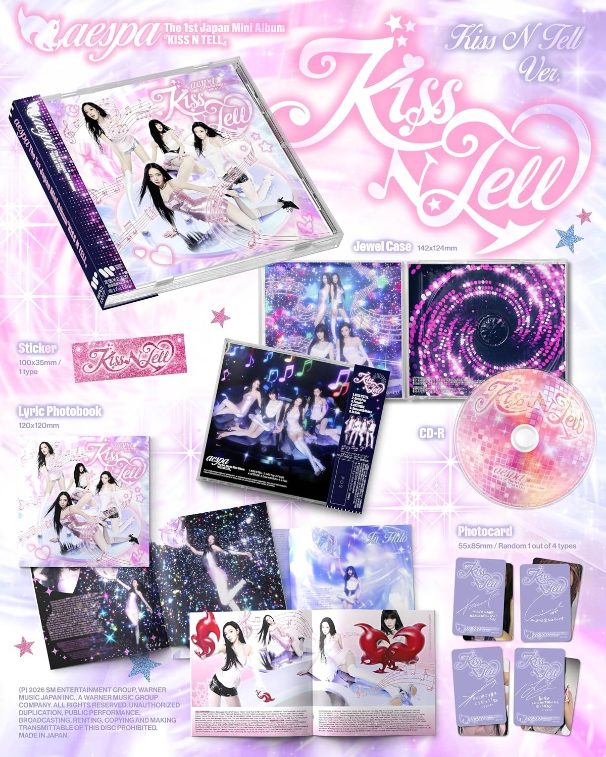 AESPA - KISS N TELL (Japanese 1st Mini Album) KISS N TELL VERSION