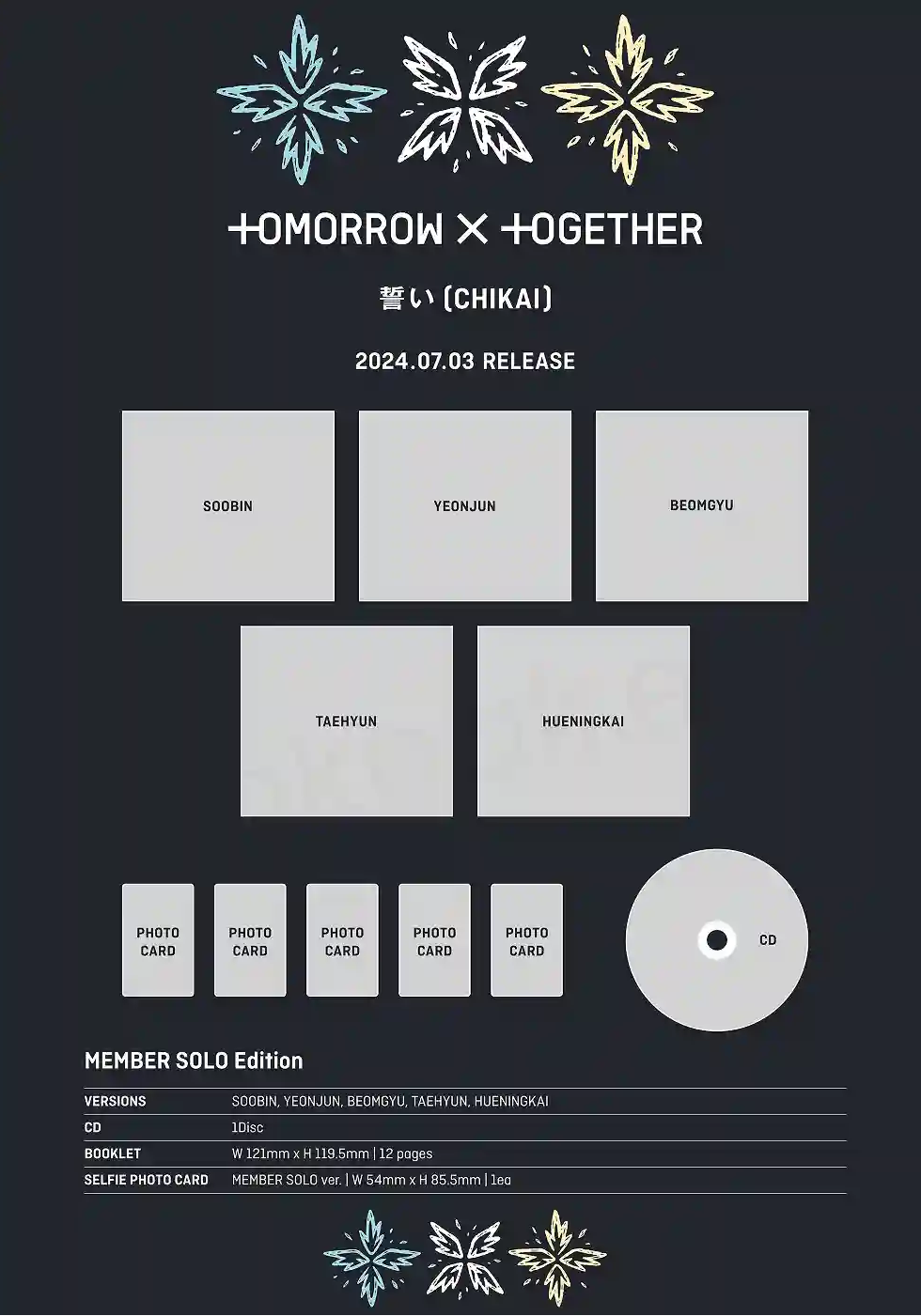 TXT - Chikai (4th JP single album)Limited Member Solo Edition