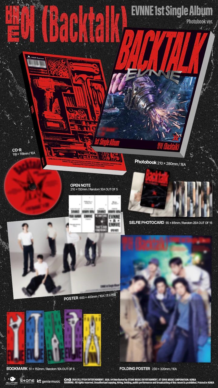 EVNNE - BACKTALK / 뱉어 (1st Single Album) PHOTOBOOK