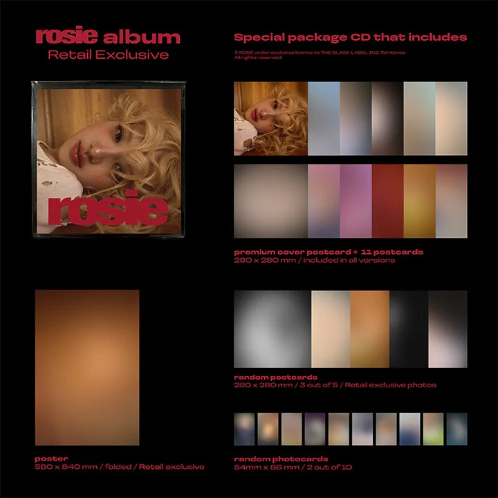 ROSE (BLACKPINK) - ROSIE (1st studio Album) ETAIL EXCLUSIVE Version