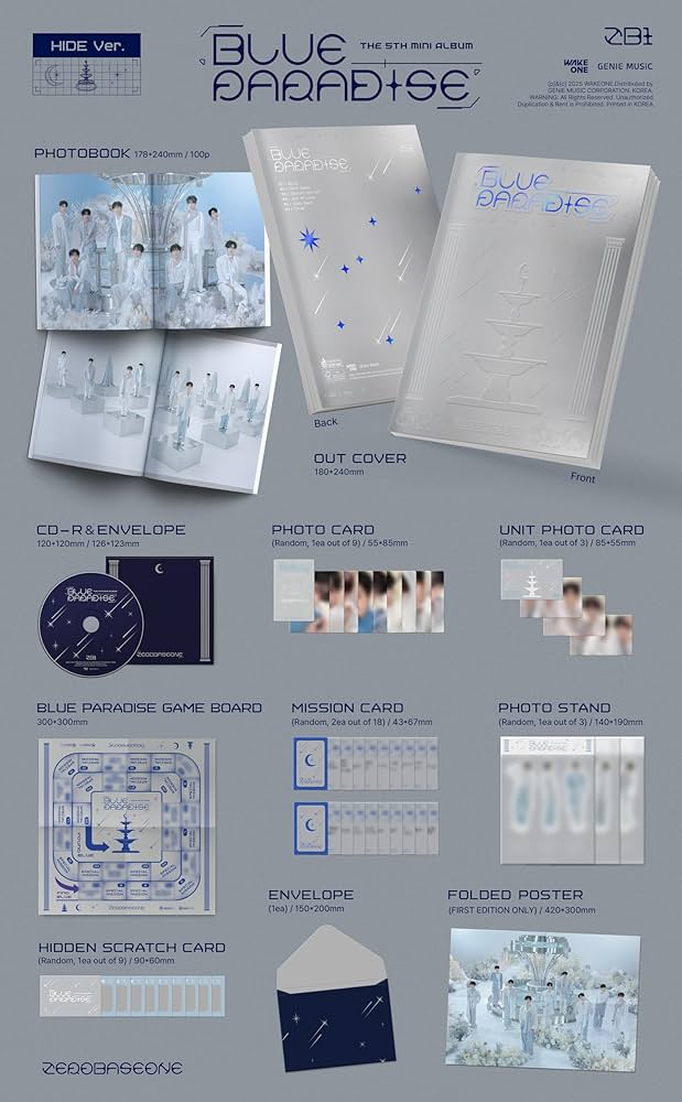 ZEROBASEONE - BLUE PARADISE (5th Mini Album) VERSION HIDE Target Exclusive