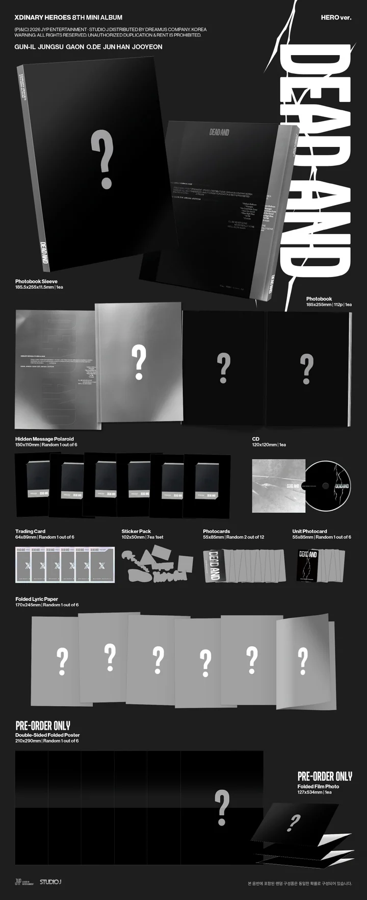 XDINARY HEROES - DEAD AND (8th Mini Album) PHOTOBOOK